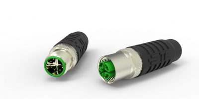 TE Connectivity’s M12 X-Code series connectors are for railway data networks