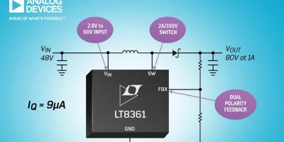 DC/DC converter minimises external components in multi-cell battery stacks