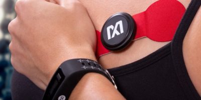 Band and monitor track ECG and heart-rate signals
