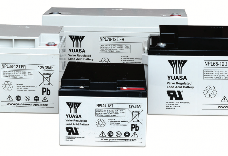 Gresham Power Electronics offers flame retardant Yuasa NPL industrial batteries
