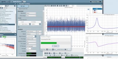 Software’s transfer function for cross-spectral analysis of broadband signals