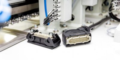 Industry standard Han B size connector simplifies rear-facing assembly