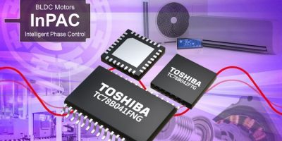 Three-phase brushless motor controller ICs have sine wave drive