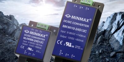 Rugged DC/DC power modules have chassis and DIN-rail mounting option