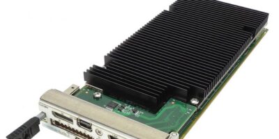 Versatile embedded AMC board has reconfigurable FPGA