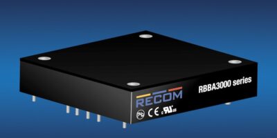 Rutronik UK offers Recom’s RBBA3000 half-brick DC/DC converter