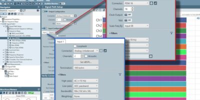 Audio measurement software update allows multiple input types