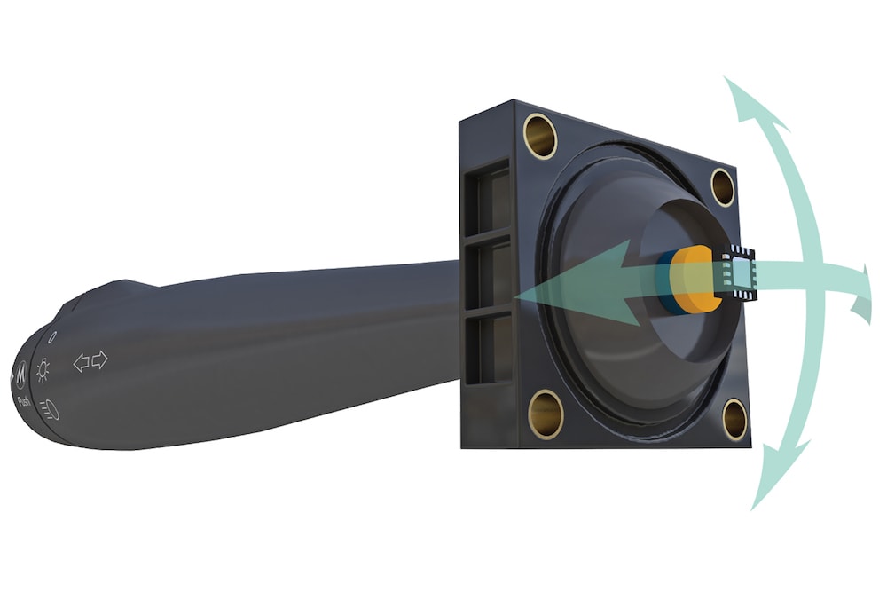 3D Halleffect sensor has node for contactless sensing Global