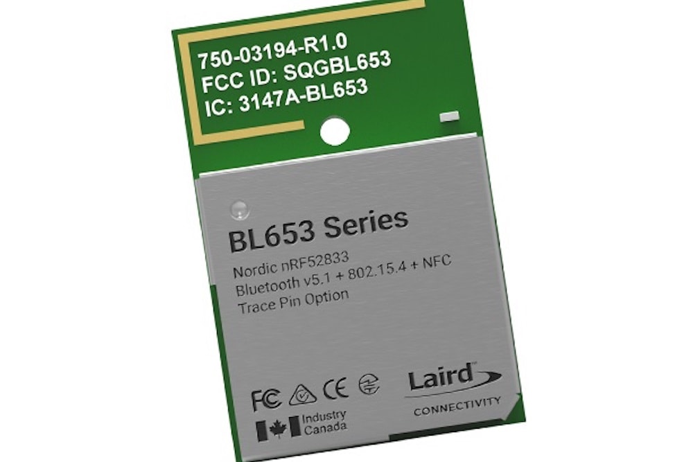 BL653 Series Bluetooth 5.1 + 802.15.4 + NFC Module
