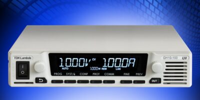 Programmable DC power supplies are available in full or half rack sizes