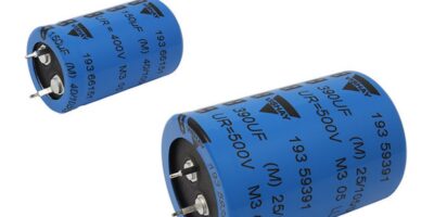 Snap-in power aluminium capacitors increase ripple current and operating life