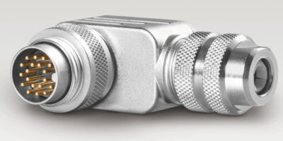 binder saves space with right-angled housing for M12 and M16 connectors