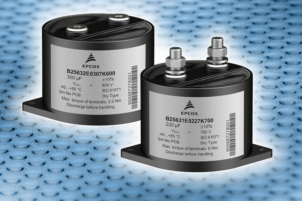 DC link capacitors have low ESL for inverter use Global
