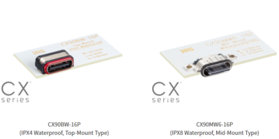 Hirose Electric’s CX series includes top and mid-mount waterproof connectors