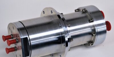 Compact microwave rotary joint from Link Microtek has three X-band channels