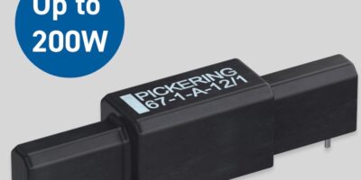 High voltage, long life dry reed relays are rated to 200W