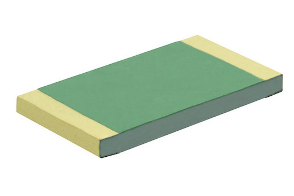 Thin film wraparound chip resistor is available in four case sizes