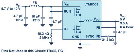 40V Input, 3.5A Silent Switcher µModule Regulator for Automotive and Industrial Applications, SmartCitiesElectronics.com