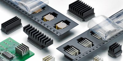 Fischer offers surface mount heatsinks in tape and reel packages