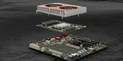 COM-HPC carrier board is in the Micro-ATX form factor 