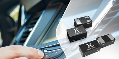 Low capacitance diodes protect automotive data interfaces 