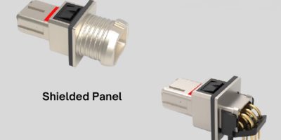 Shielded panel and PCB connectors fly free of commercial aerospace