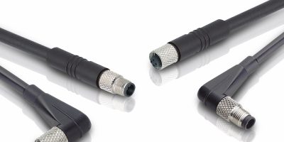 Shielded M5 connectors mean no interference in small spaces 