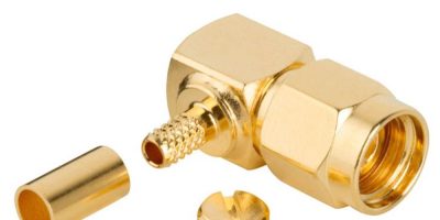 Right-angled SMA plugs extend reverse polarity offering by Amphenol RF