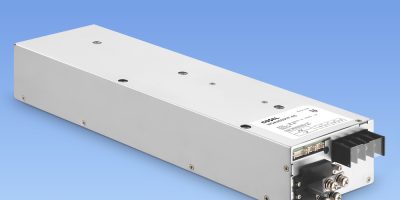 Conduction cooled, fanless three-phase power supply is optimised for industry