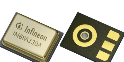 MEMS microphone has noise cancellation for automotive systems