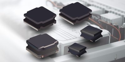 Five automotive-grade semi-shielded inductors are designed for strength