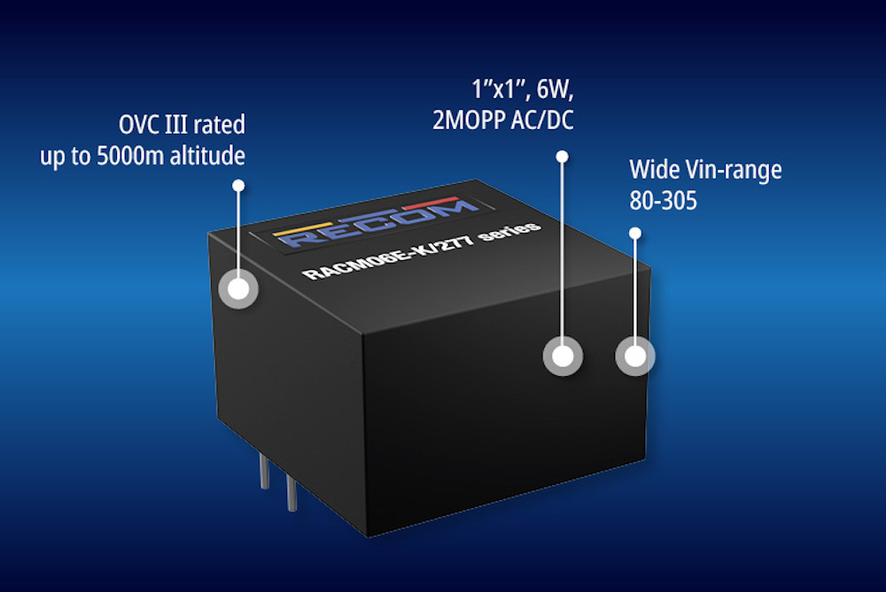 Medical-grade AC/DC sets record for smallest board-mount model