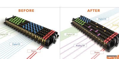 Reference designs channel multiple signals through single array connector