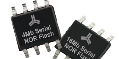Serial NOR flash memories are in SOP8 narrow body packages