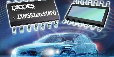 Dual-channel high-side switches from Diodes provide protection for automotive applications