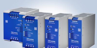 New AC-DC DIN rail power supplies from TDK offer a +50% boost power rating and screw or push-in connector models