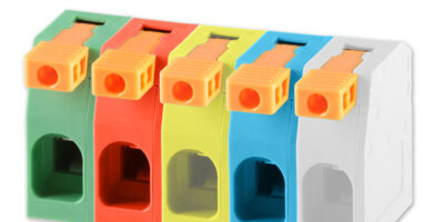 New single-position terminal blocks feature mix-and-match colour options