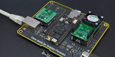 Click Shield from Mikroe simplifies integration of Arduino Portenta