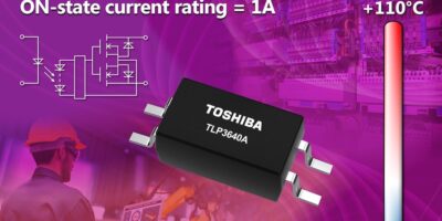 Compact photorelay from Toshiba, with high ON-state current and high-speed switching