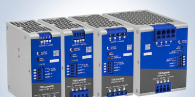 TDK provides upgrades 3-phase DIN-rail mount power supply series