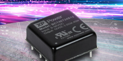 40W ultra-compact DC-DC converters from XP for demanding space-constrained applications