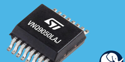 Intelligent automotive high-side driver from ST powers and protects during severe voltage transients