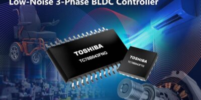 Toshiba introduces two sine-wave drive controllers for three-phase BLDC motors