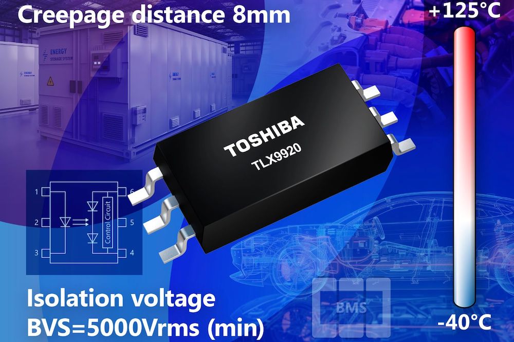 Toshiba releases photovoltaic-output photocoupler for automotive and industrial equipment