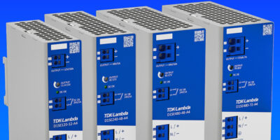 TDK expands DIN-rail mount power supplies to include 12, 48, and 72 V output models